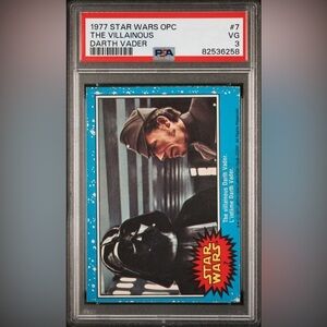 1977 Star Wars OPC The Villainous Darth Vader #7 PSA 3 FRESHLY GRADED